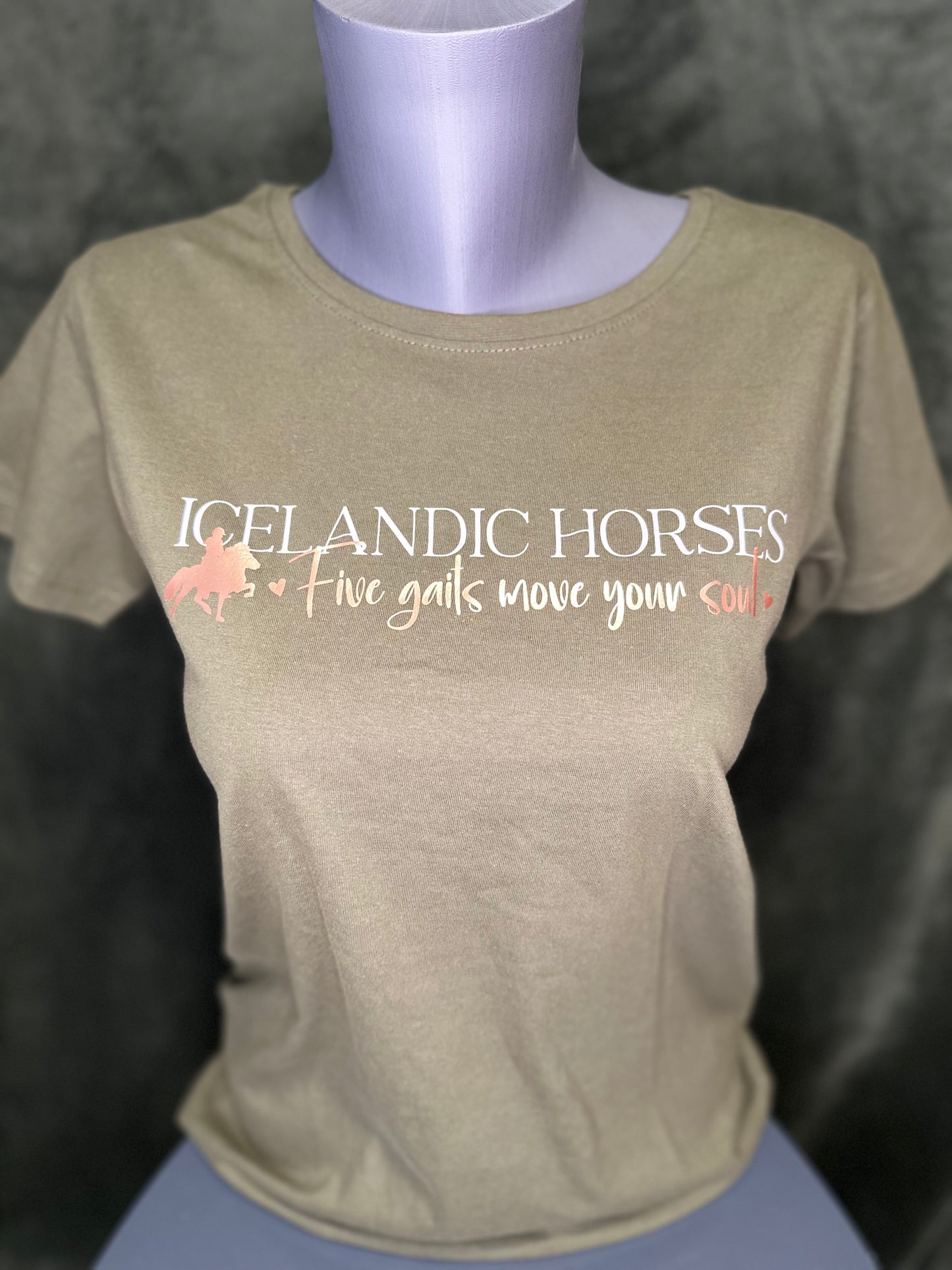 Damen Shirt "move your soul" olive