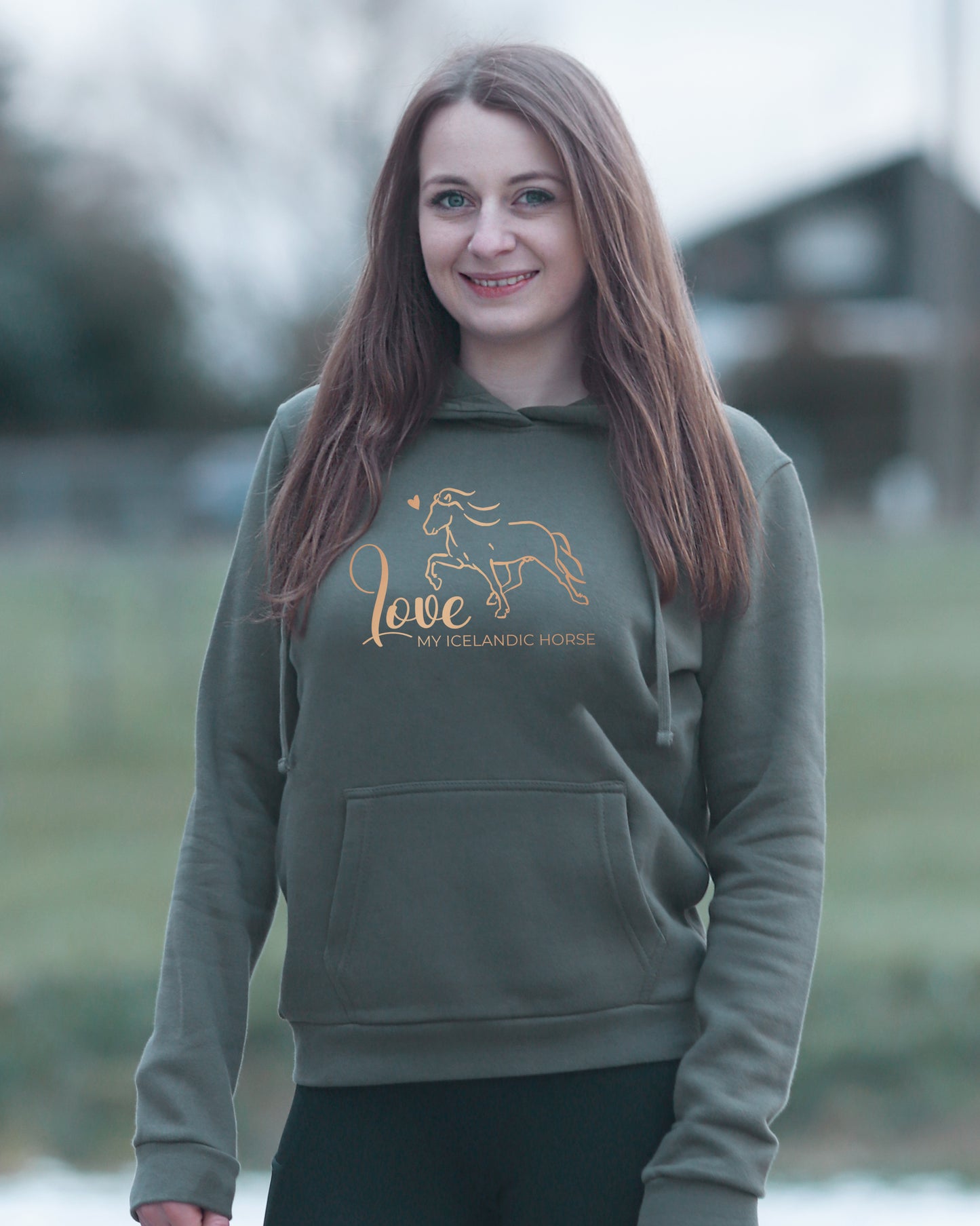 Damen-Hoodie "Love my Icelandic Horse"