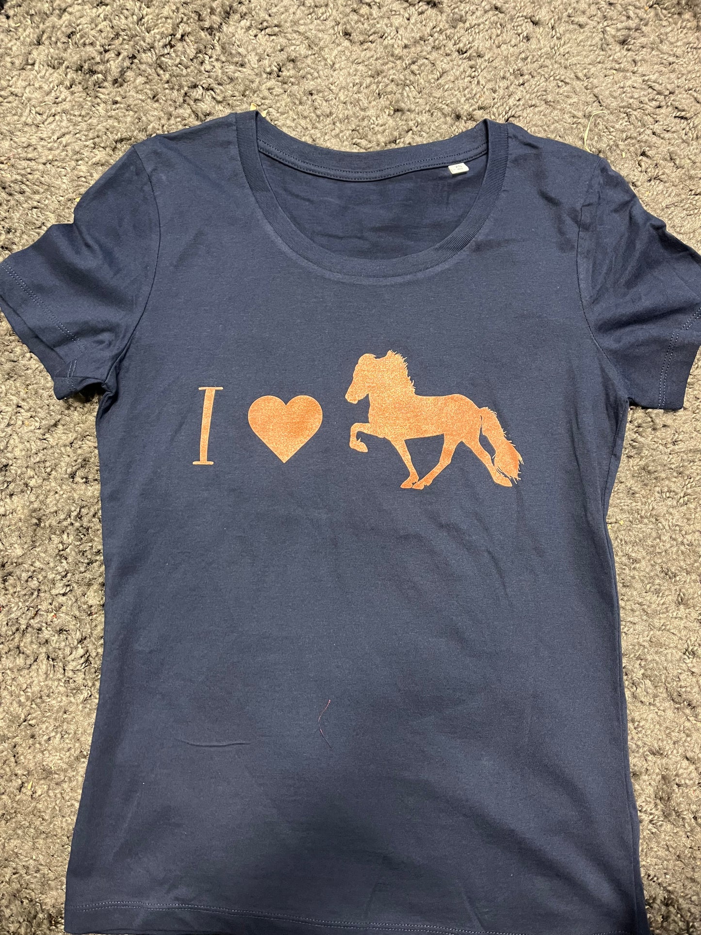 Damen-Shirt "I love Tölt" navy