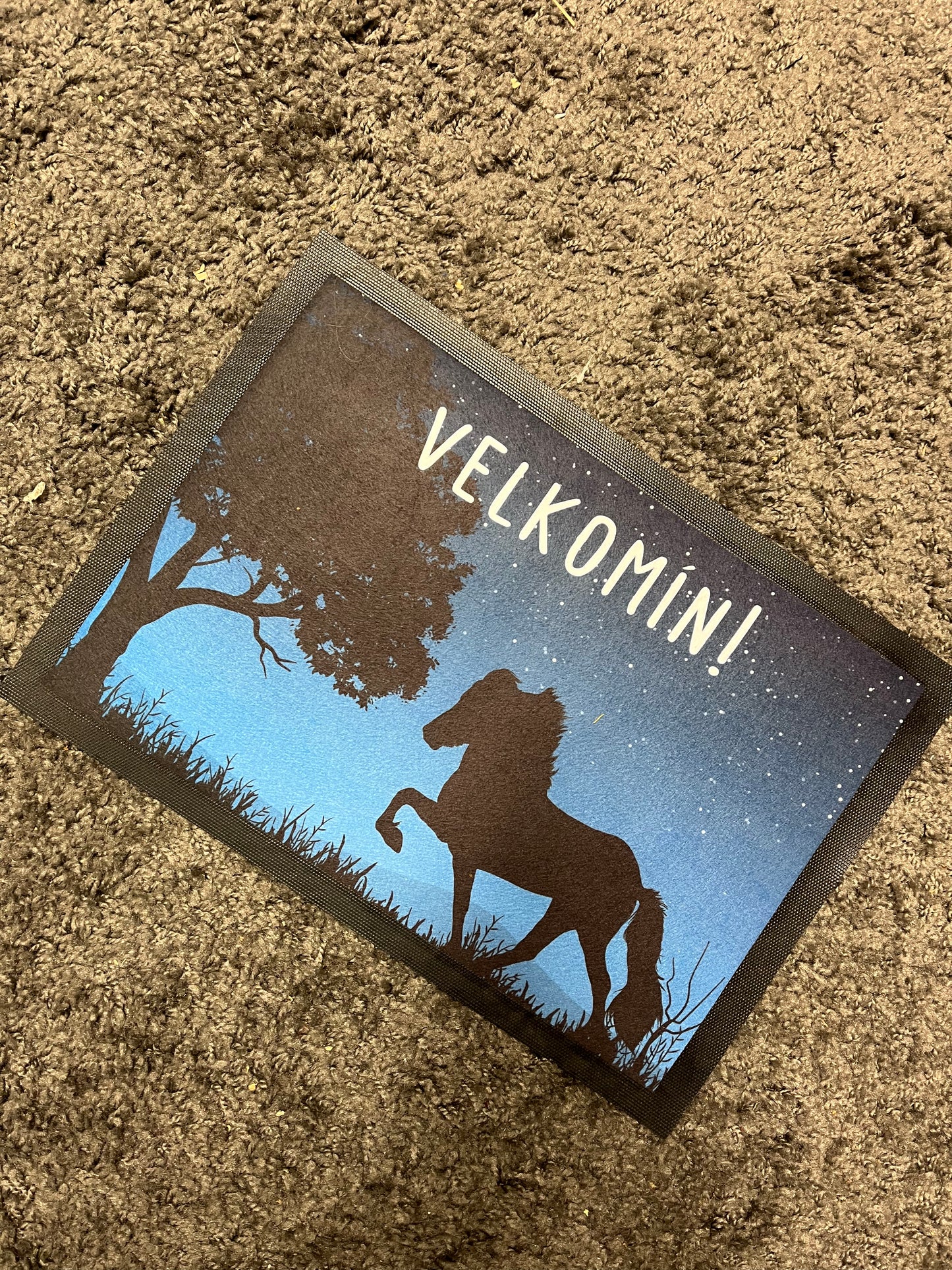 Fußmatte „Velkomín“ Nachthimmel