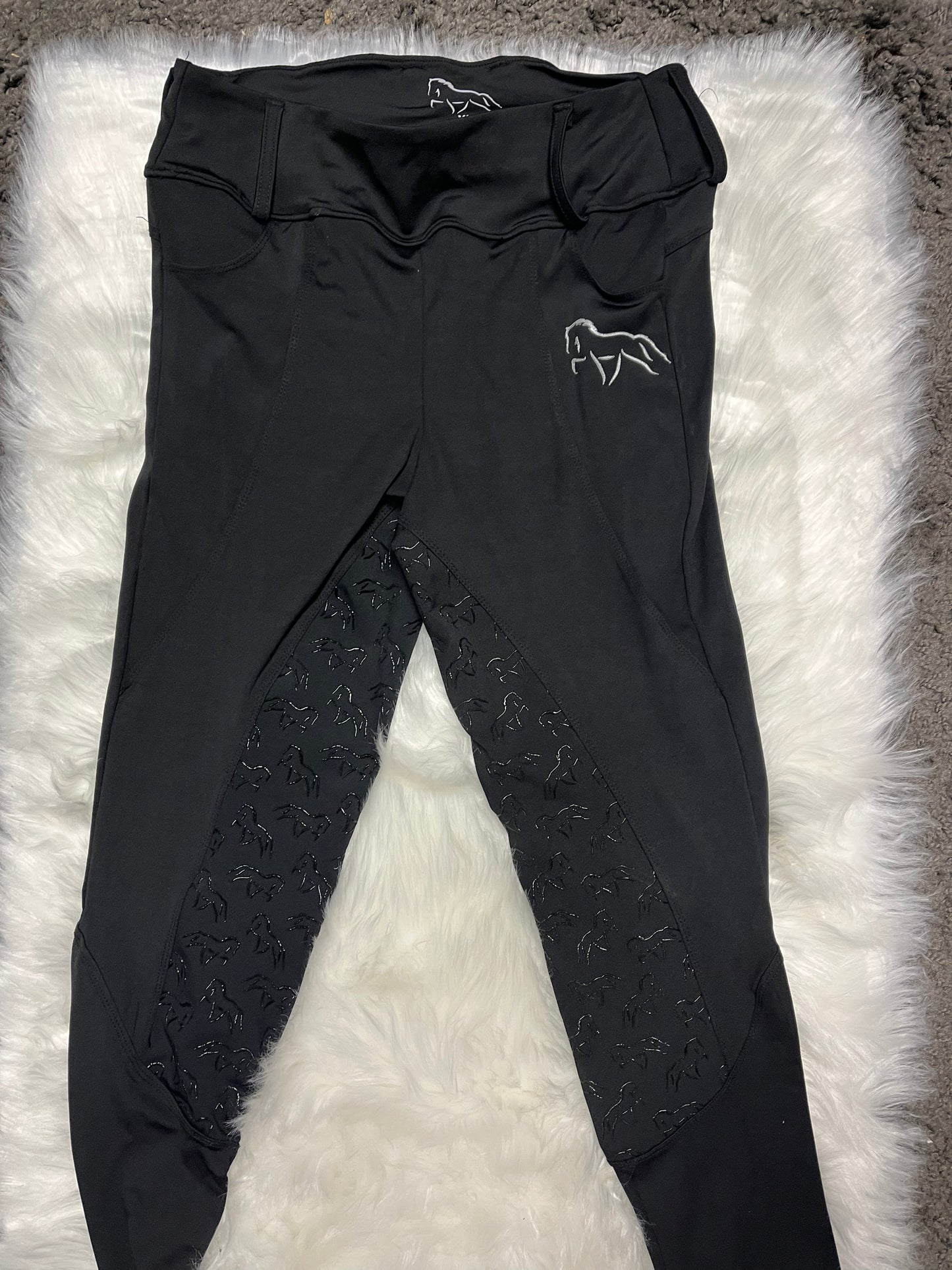 Reitleggings Grip schwarz - Gripmuster fehlerhaft