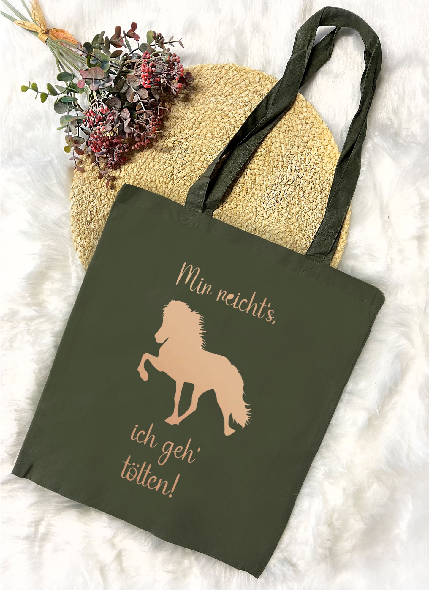 Baumwolltasche "Mir reicht's, ich geh' tölten!"