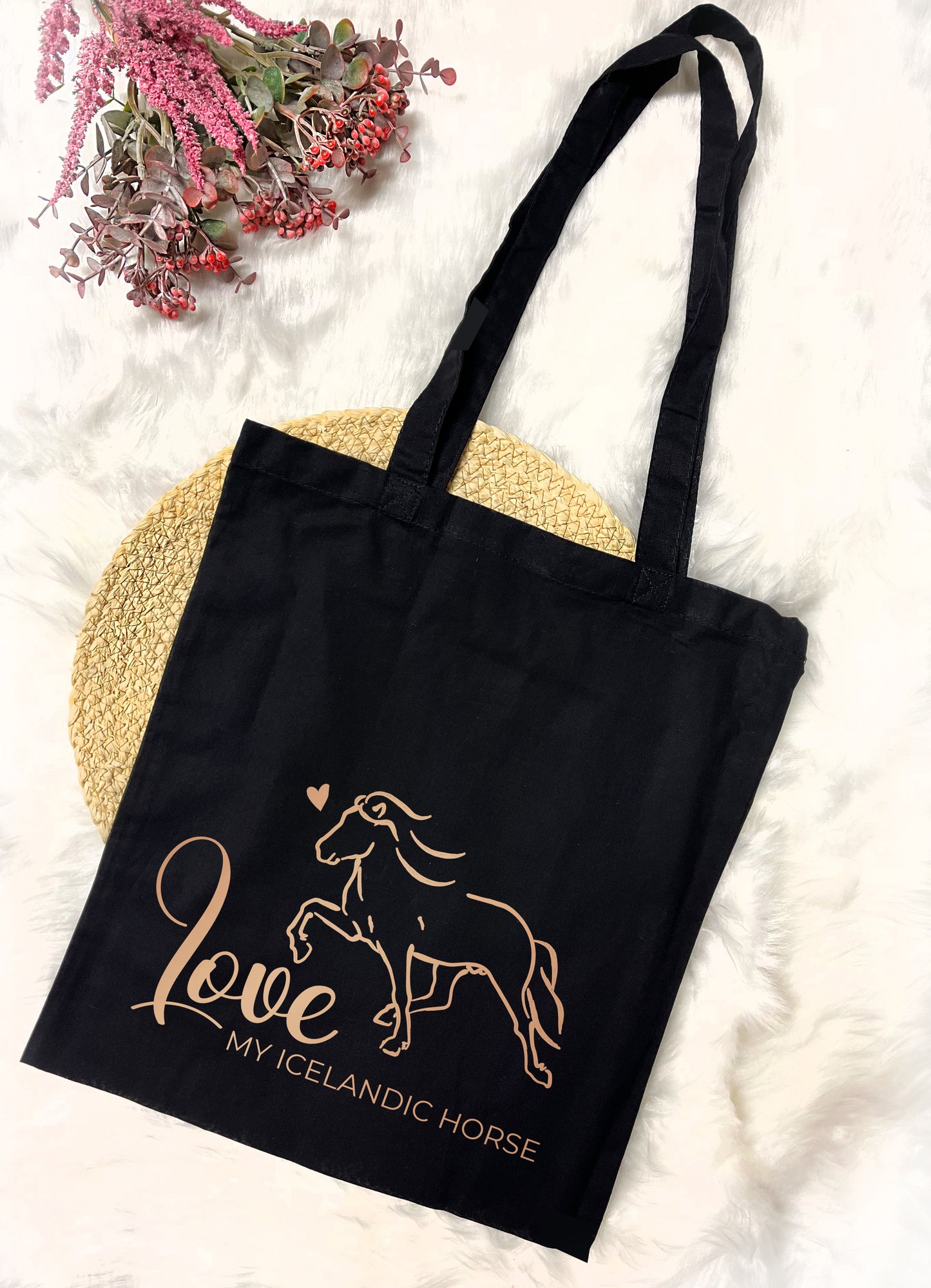 Baumwolltasche "Love my Icelandic Horse"