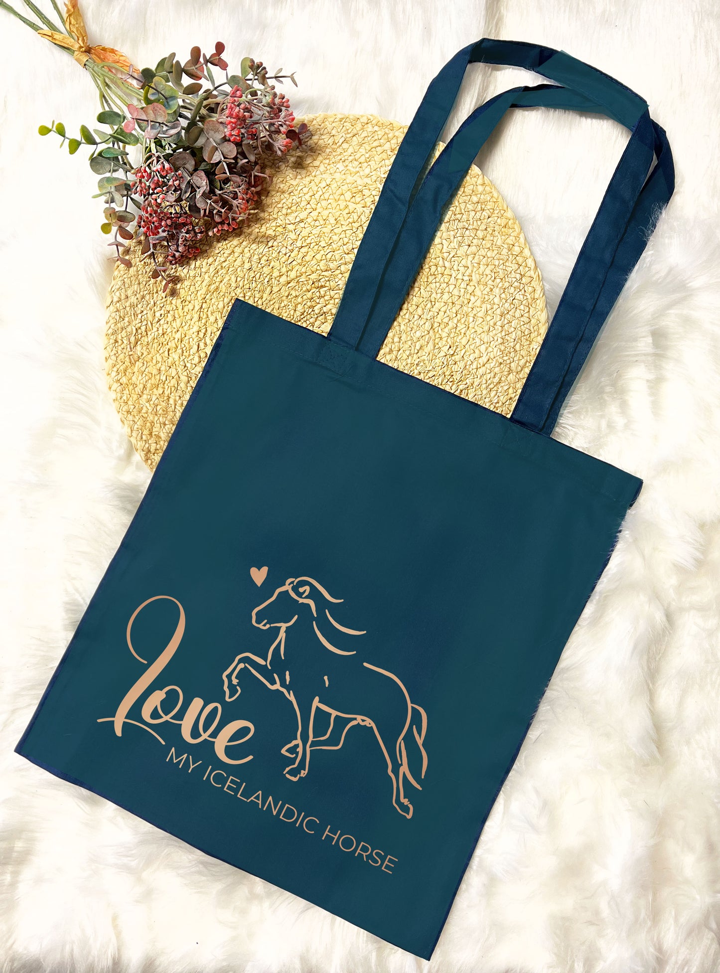 Baumwolltasche "Love my Icelandic Horse"