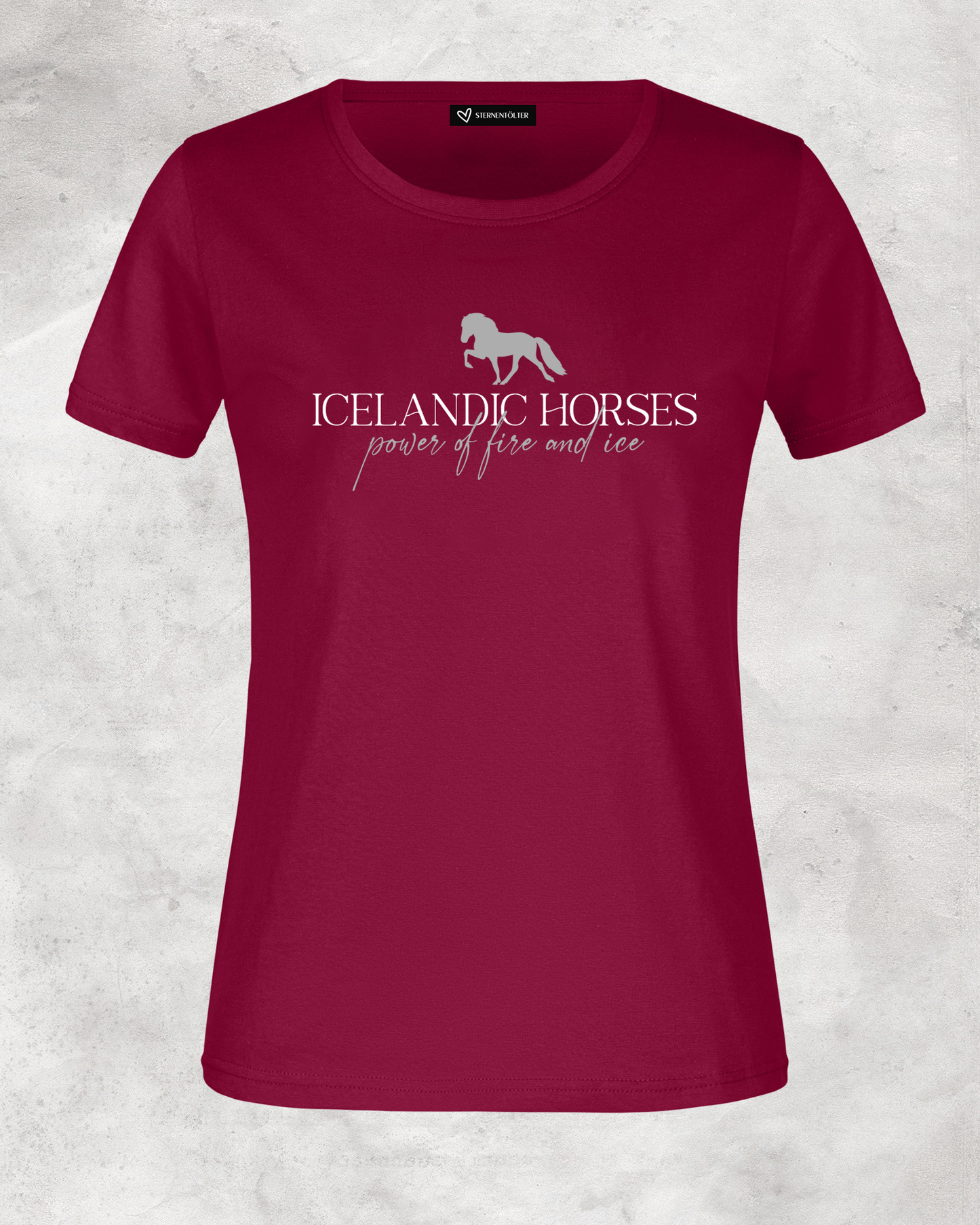 Damen-Shirt "Icelandic Horses - power of fire and ice"