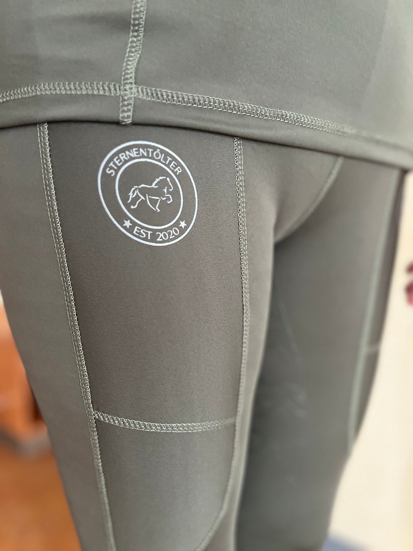Reitleggings Olive Grip S - XL