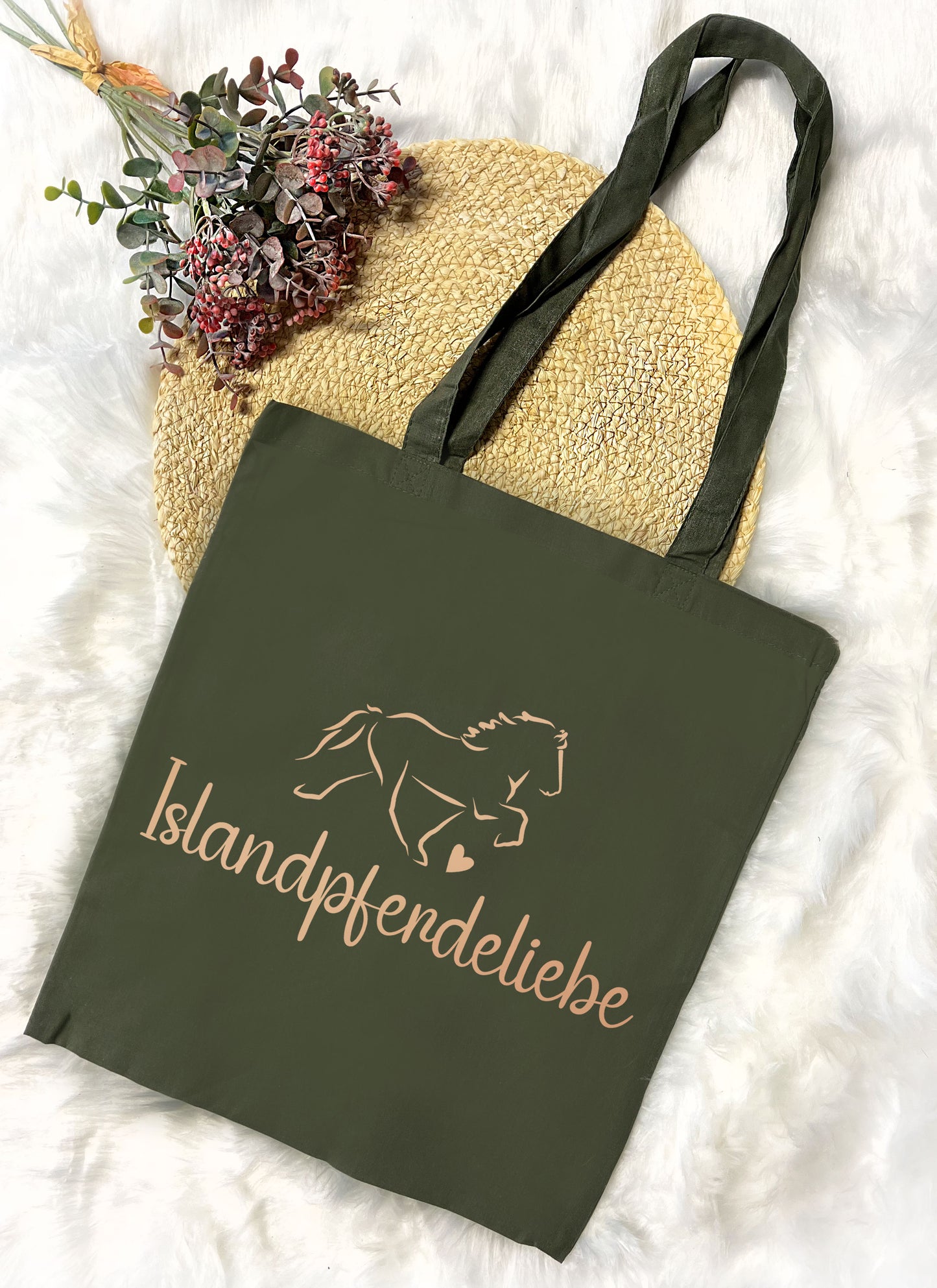 Baumwolltasche "Islandpferdeliebe"