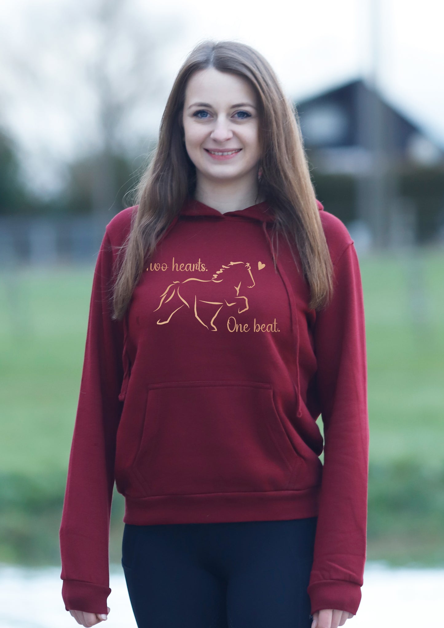Damen-Hoodie "Two hearts. One beat."
