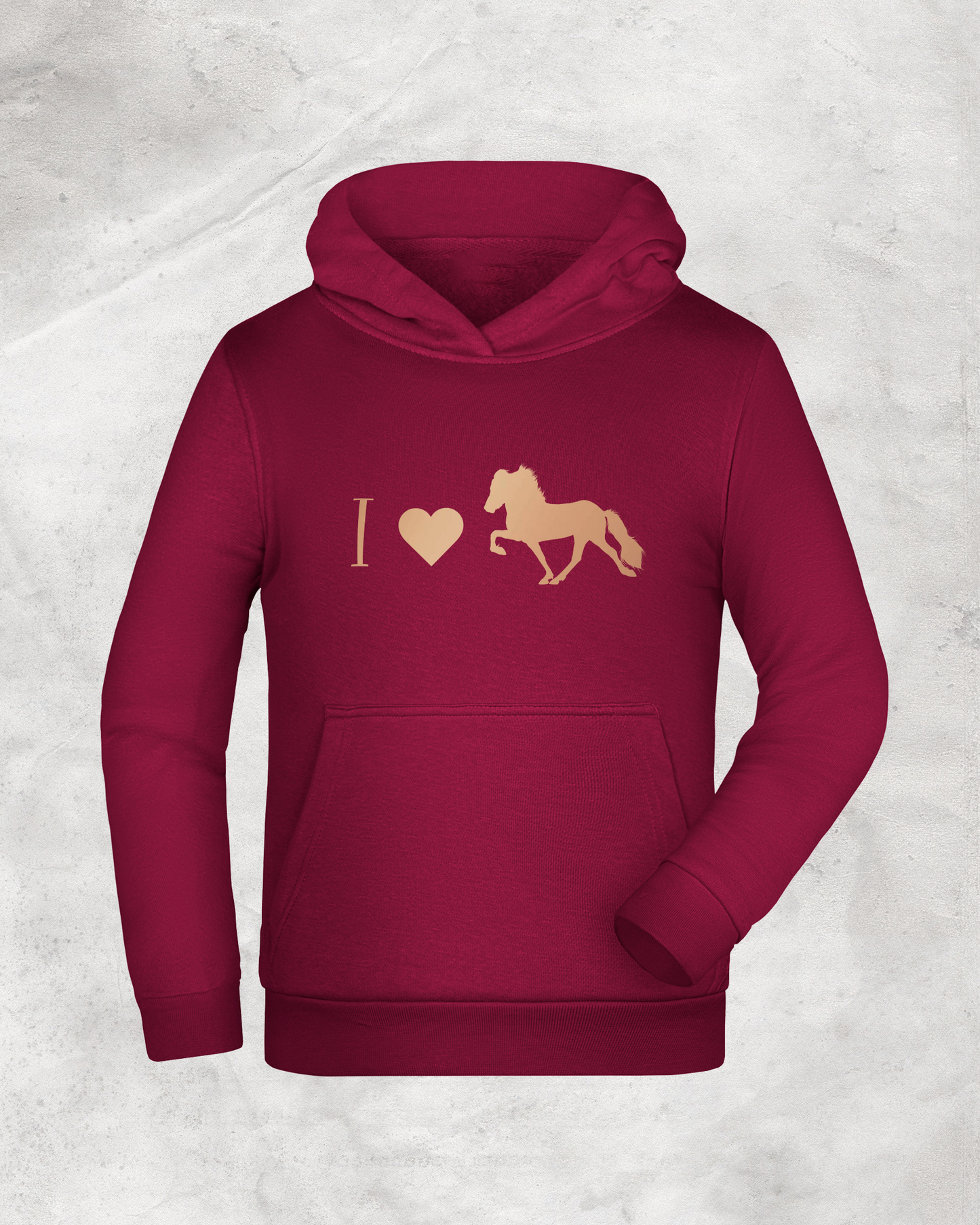 Kinder-Hoodie "I love Tölt"