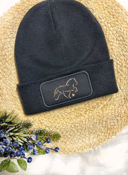 Strickbeanie "Tölter mit Herz"