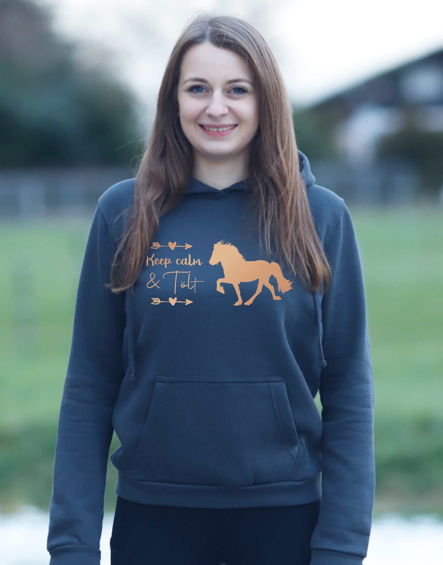 Damen-Hoodie "Keep calm and Tölt"
