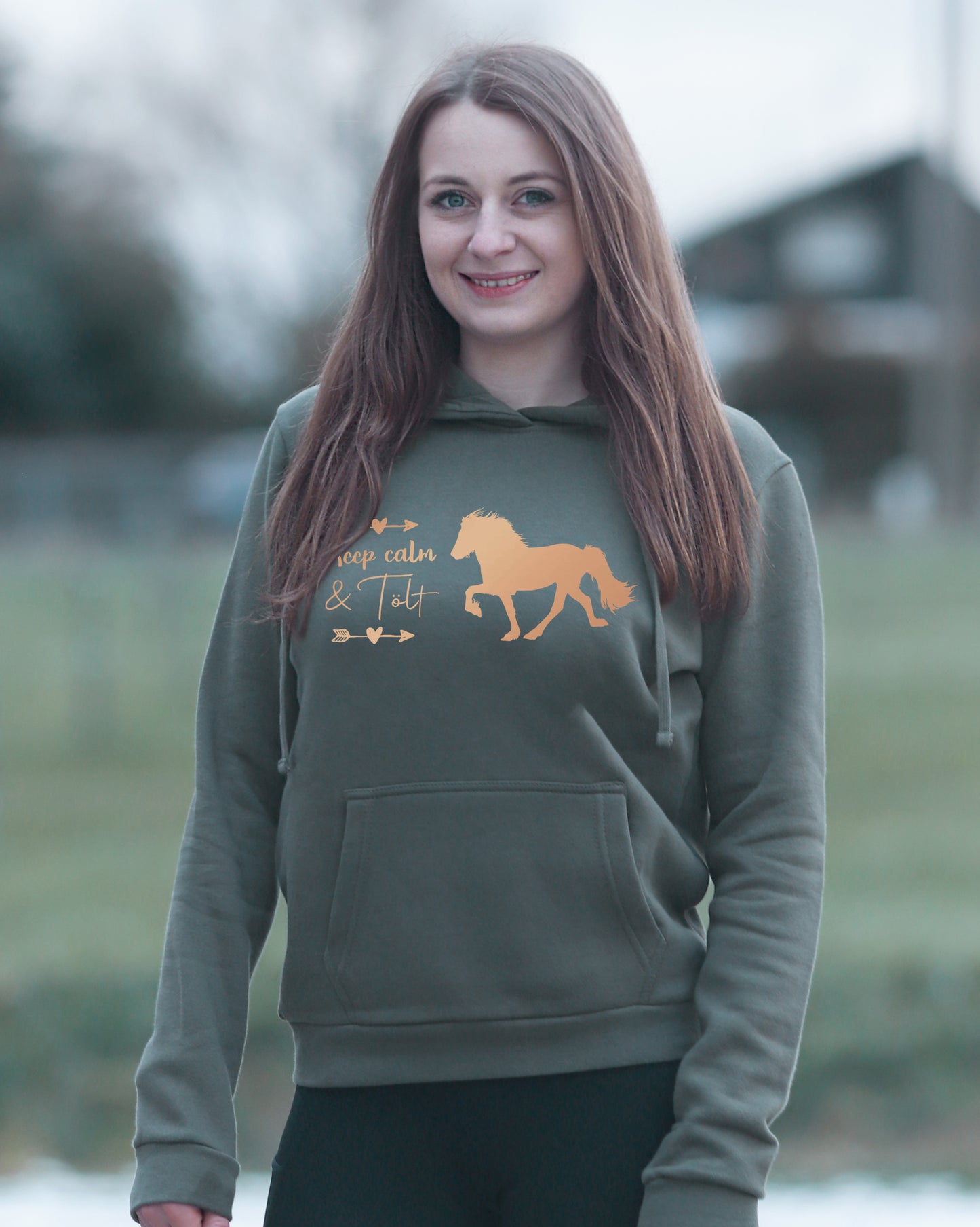 Damen-Hoodie "Keep calm and Tölt"