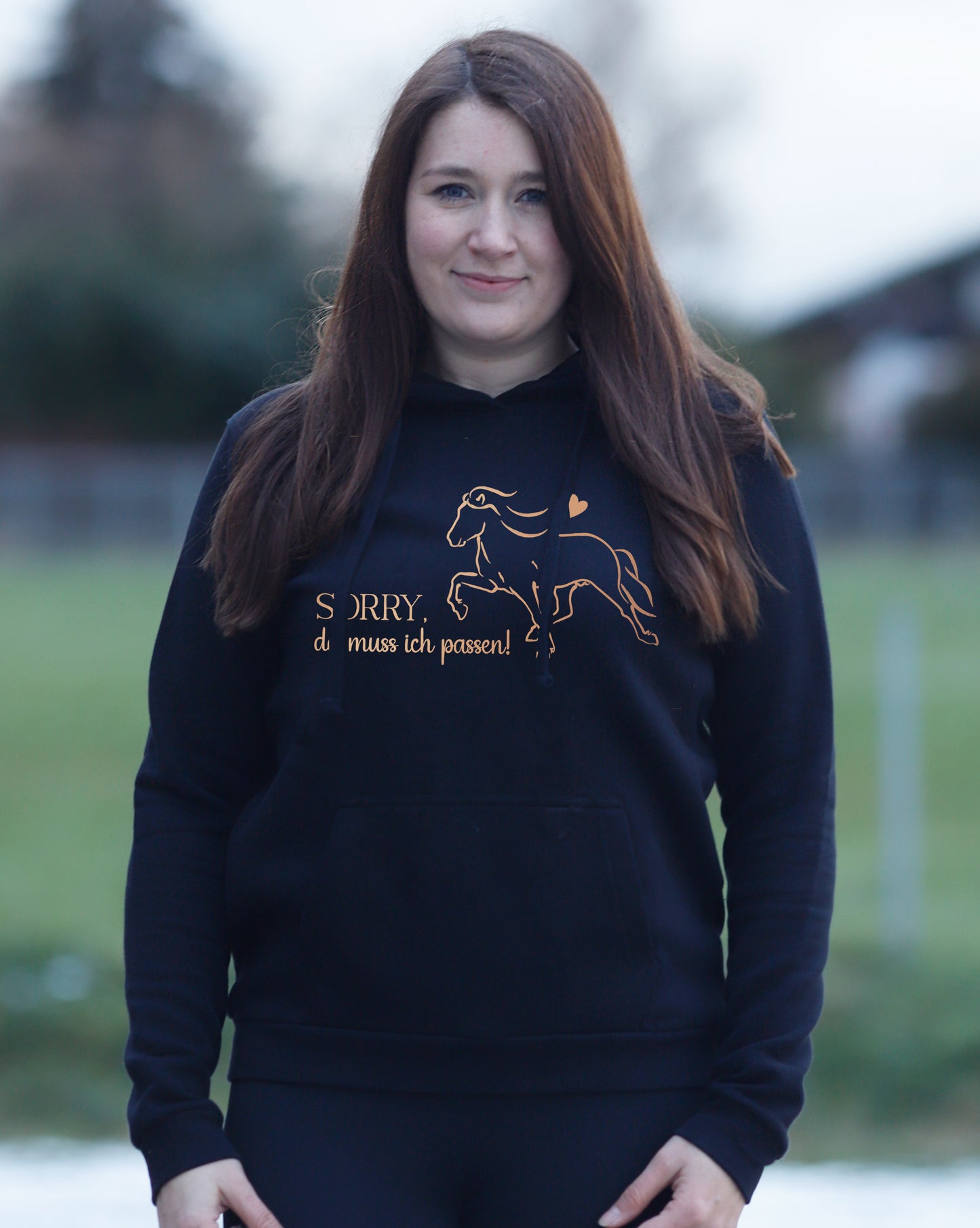 Damen-Hoodie "Sorry, da muss ich passen!"