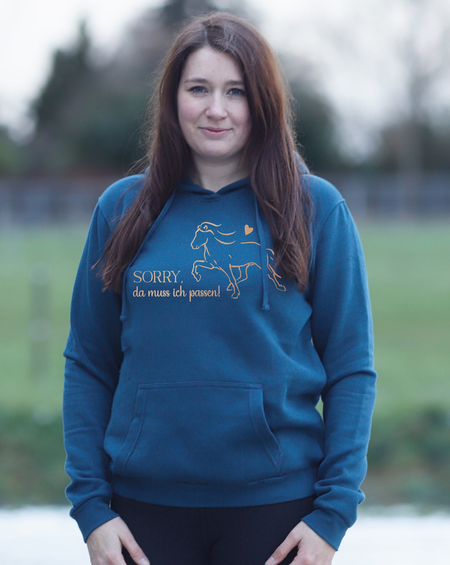Damen-Hoodie "Sorry, da muss ich passen!"