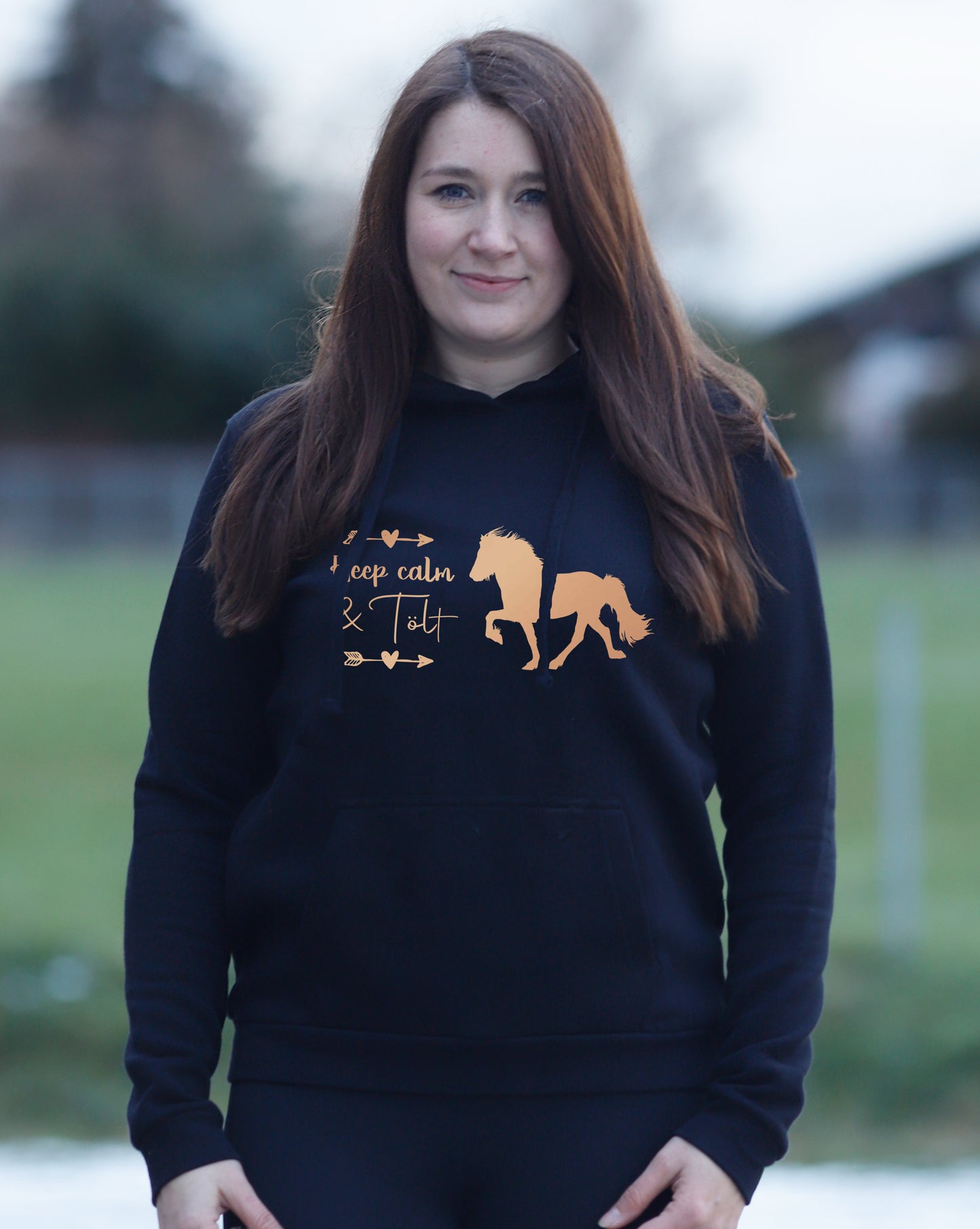 Damen-Hoodie "Keep calm and Tölt"