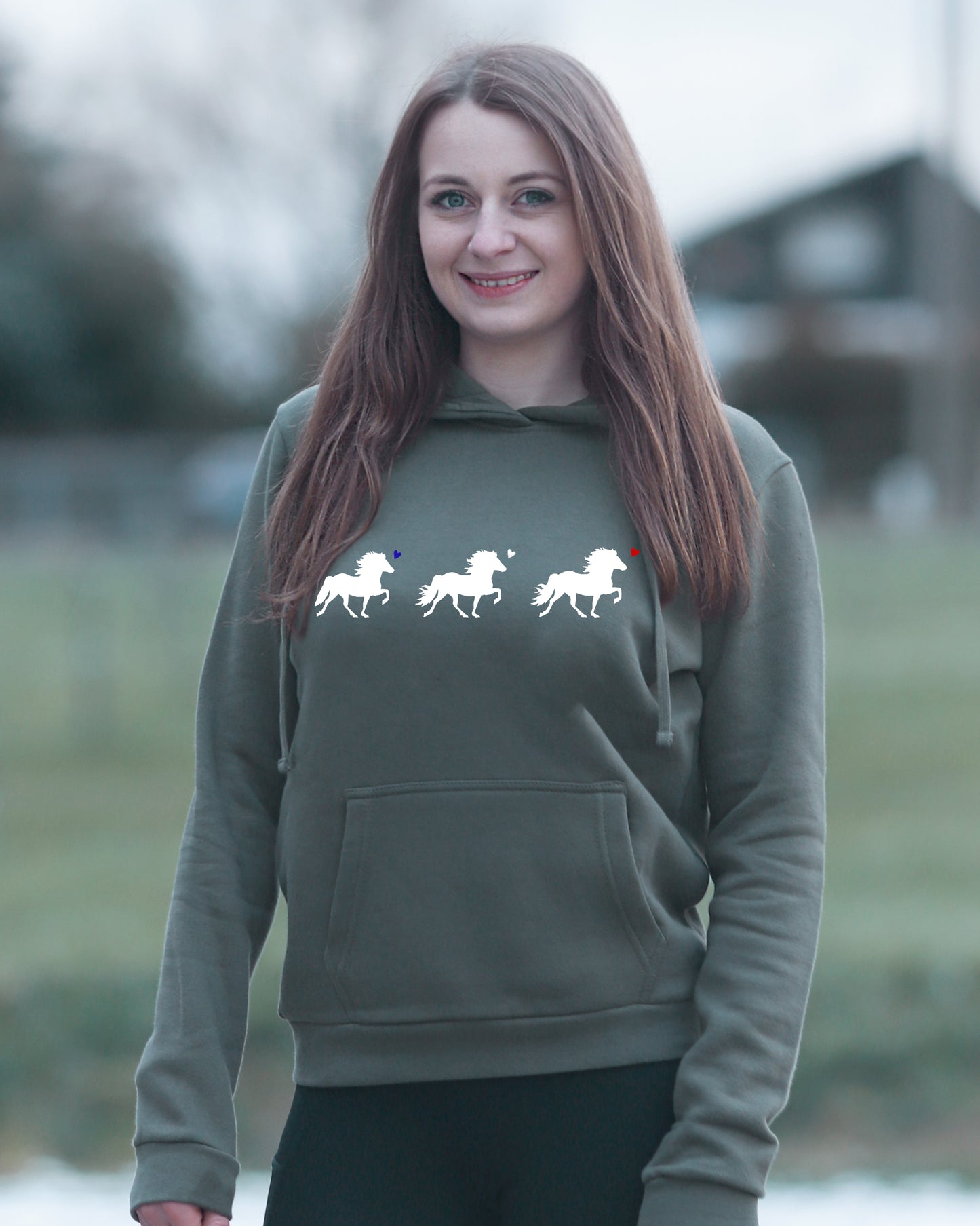 Damen-Hoodie "Islandherzen"