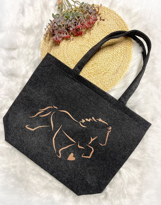 Filzshopper Tasche Sternentölter Islandpferd Isländer Tölter Tasche Geschenk