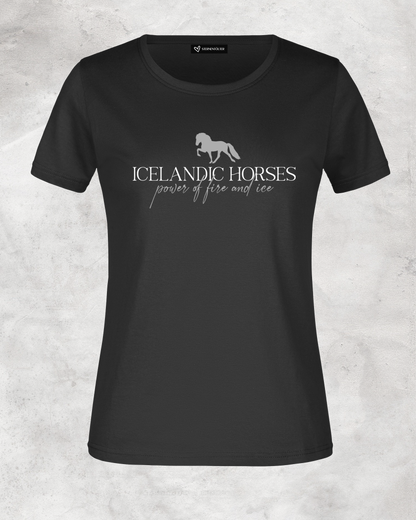 Damen-Shirt "Icelandic Horses - power of fire and ice"