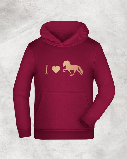 Kinder-Hoodie "I love Tölt"