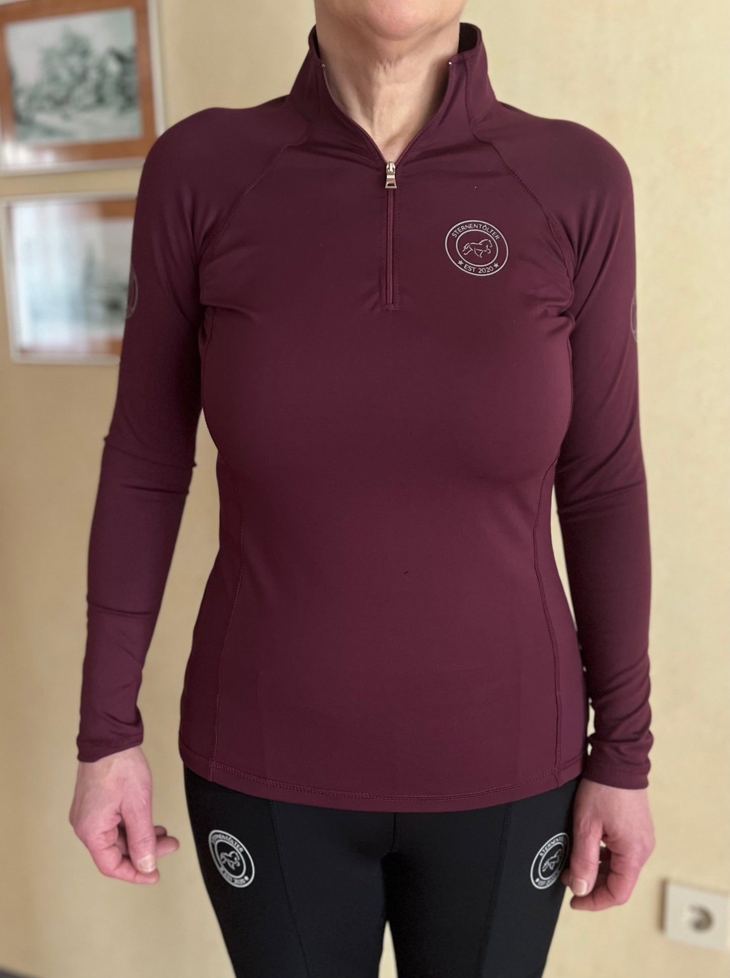 Funktionsshirt Langarm - Burgundy