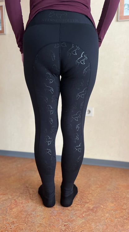 Reitleggings Schwarz Grip L