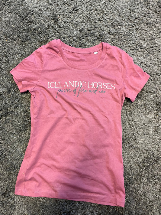 Damen-Shirt „Icelandic Horses“ Hibiskus