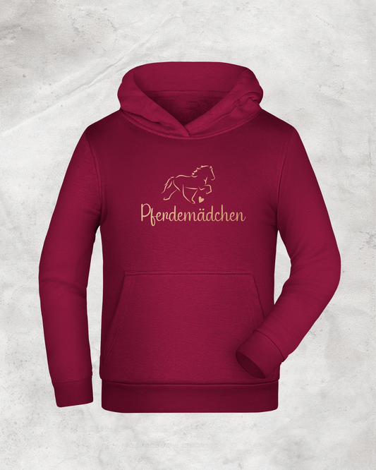 Kinder-Hoodie "Pferdemädchen"