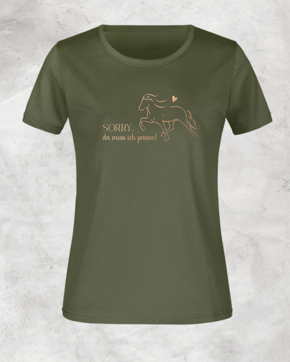 Damen-Shirt "Sorry, da muss ich passen!"