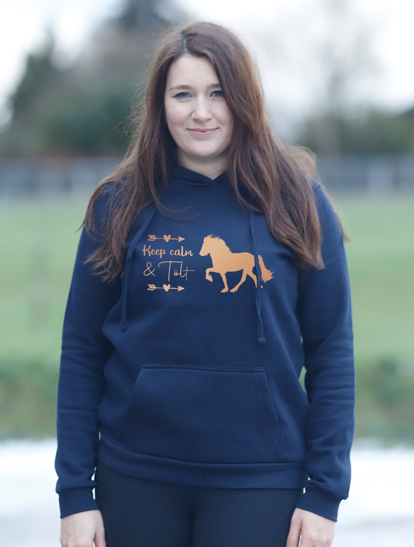 Damen-Hoodie "Keep calm and Tölt"