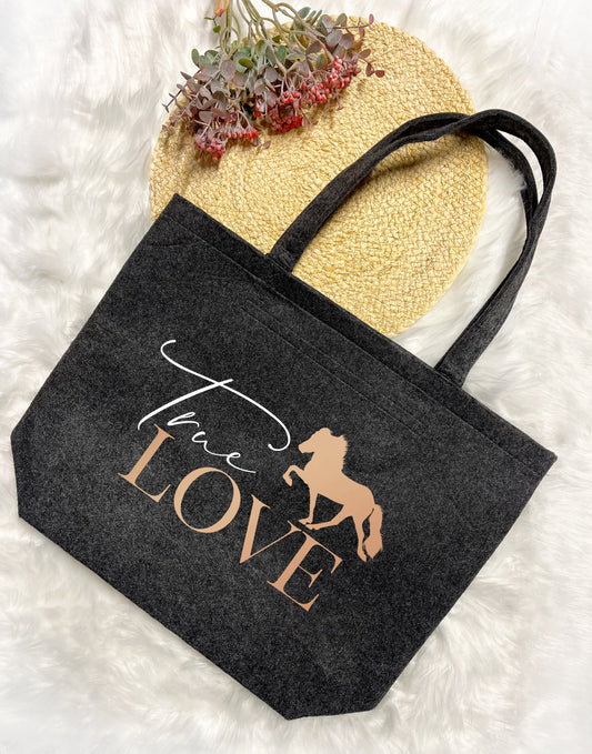Sternentölter Isländer Tasche Shopper Filzshopper Islandpferd Tölter Geschenk