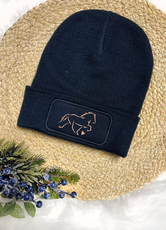 Strickbeanie "Tölter mit Herz"